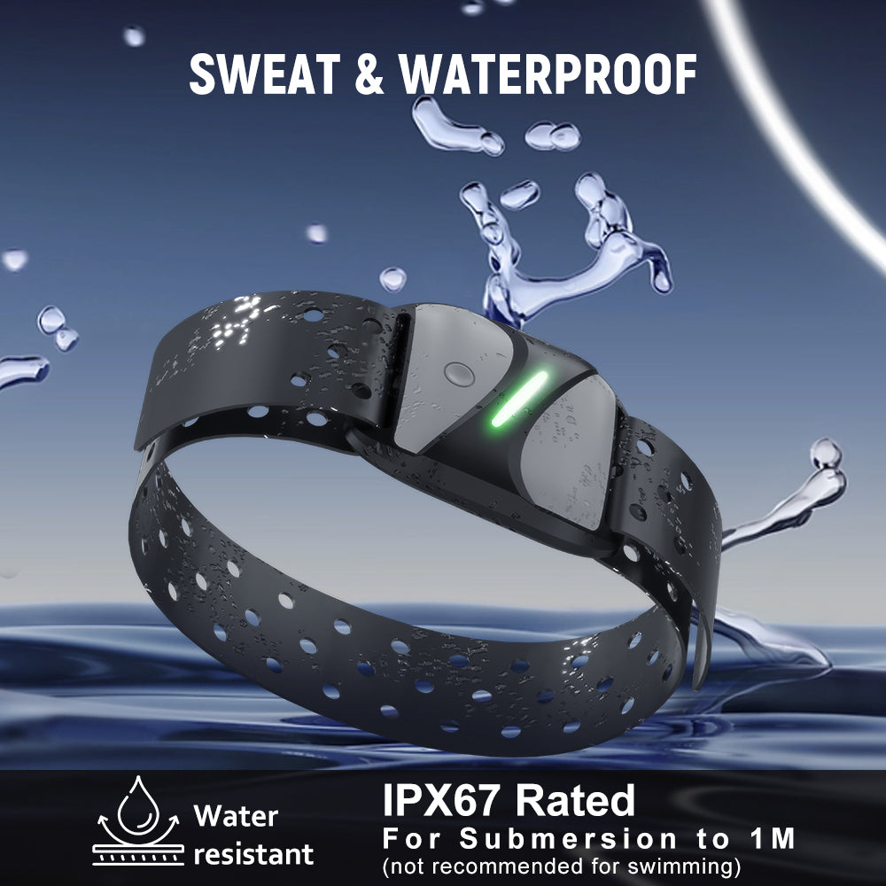 Náramok na Meranie Srdcovej Frekvencie, Bluetooth 5.0/ANT+, Vodotesný podľa Normy IP67