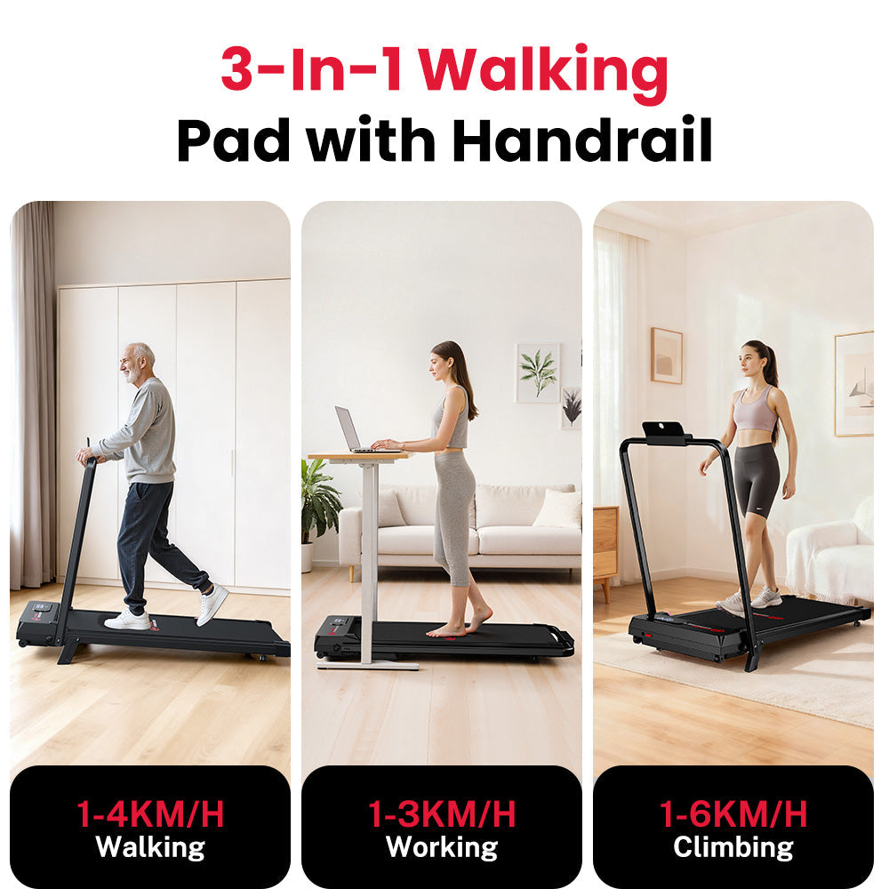 Skladací Bežecký Pás T7, Rýchlosť 1–6 km/h, Manuálny Sklon 5 %
