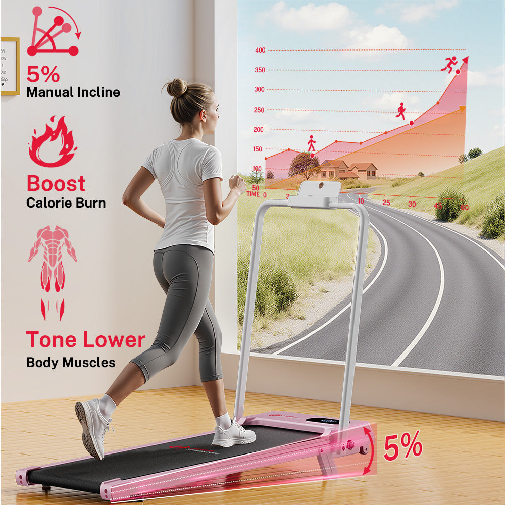 Skladací Bežecký Pás T7, Rýchlosť 1–6 km/h, Manuálny Sklon 5 %