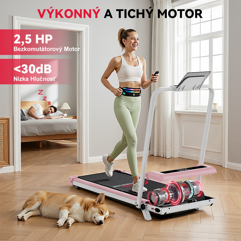 Skladací Bežecký Pás Z3 s Bezkefkovým Motorom, Rýchlosť 1–6 km/h, Manuálny Sklon 5 %