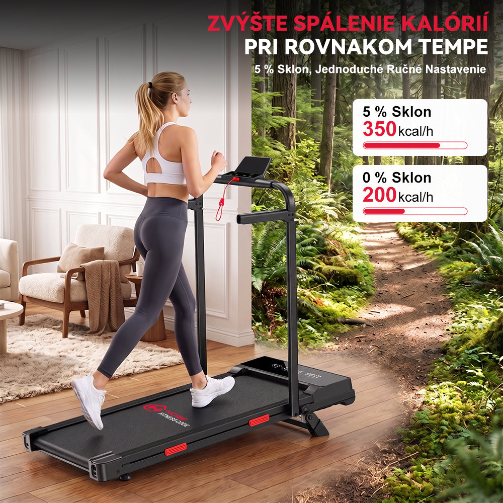 Skladací Behací Pás Q2 Pro s Manuálny Sklon 5 %, Rýchlosť 1–10 km/h (Nová Verzia)