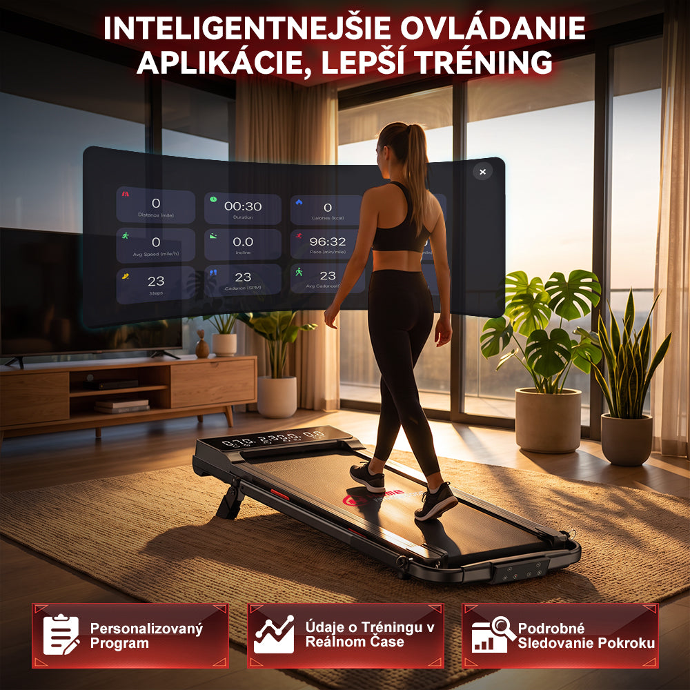 Skladací Behací Pás Q2 Pro s Manuálny Sklon 5 %, Rýchlosť 1–10 km/h (Nová Verzia)