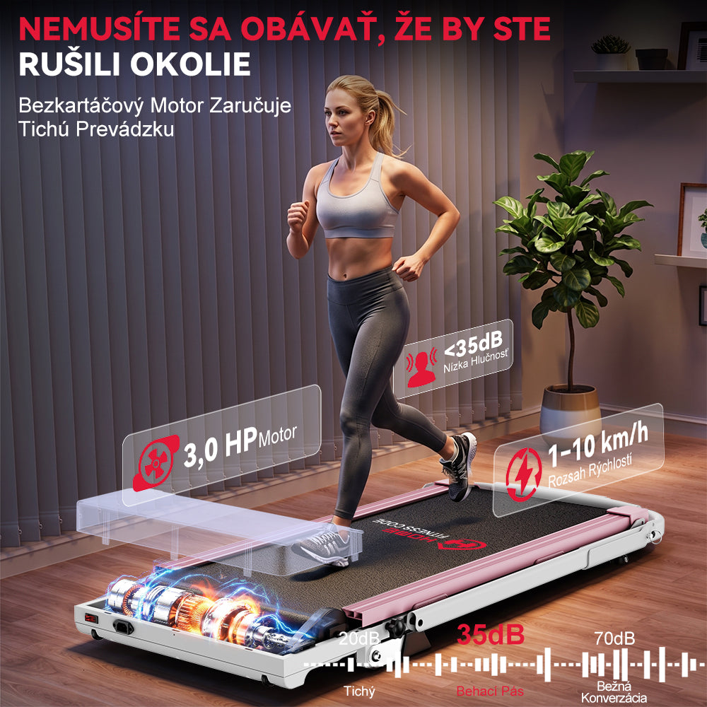 Skladací Behací Pás Q2 Pro s Manuálny Sklon 5 %, Rýchlosť 1–10 km/h (Nová Verzia)