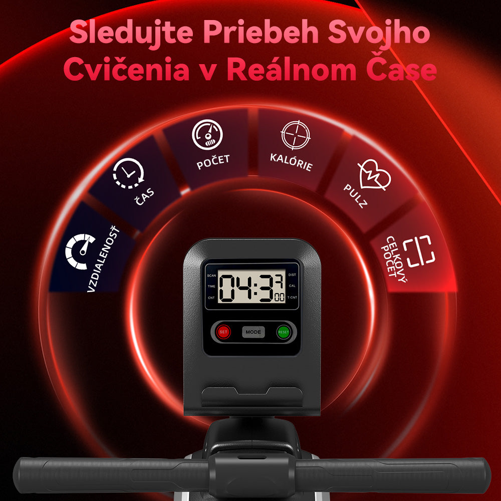 Magnetický Veslovací Trenažér, 16 Úrovní Odporu