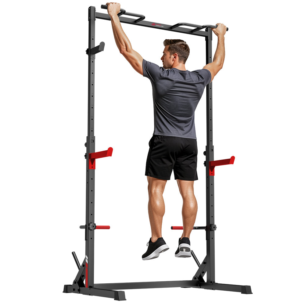 Polovičný Stojan na Drepy s Hrazdou na Zhyby