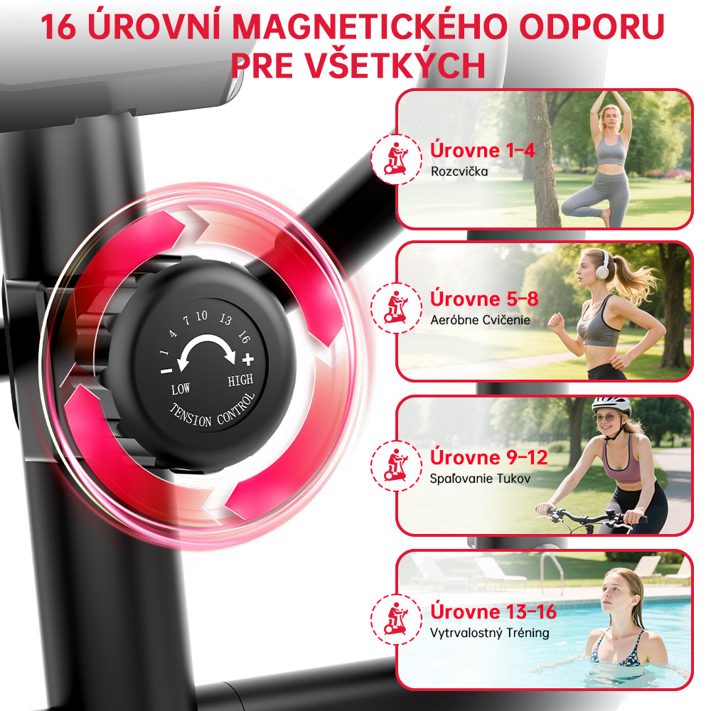 Eliptický Trenažér E200, 16-Stupňový Magnetický Odpor
