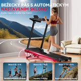 Skladací Bežecký Pás Q5 Pro s Bezuhlíkovým Motorom, Rýchlosť 1-12 km/h, Automatickým Sklonom 15 %