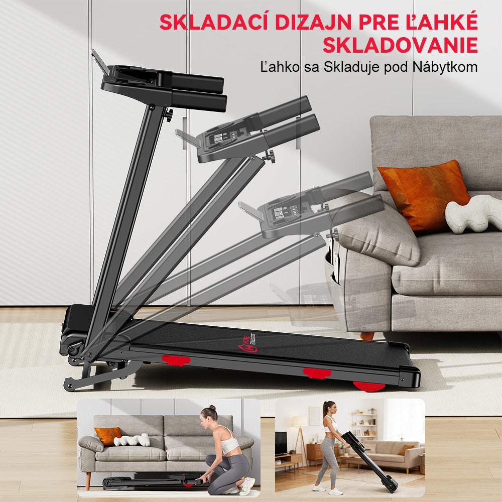 Skladací Bežecký Pás Q5 Pro s Bezuhlíkovým Motorom, Rýchlosť 1-12 km/h, Automatickým Sklonom 15 %