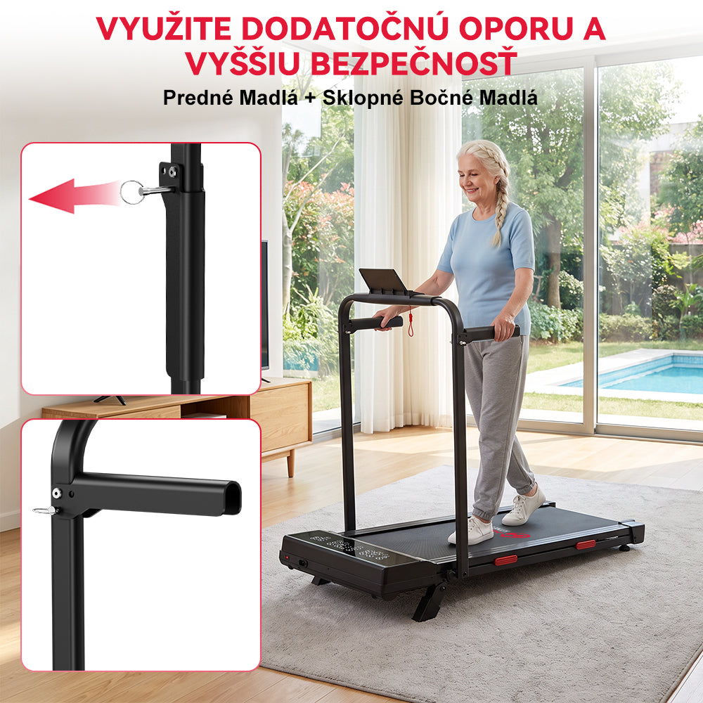 Skladací Behací Pás Q2 Pro s Manuálny Sklon 5 %, Rýchlosť 1–10 km/h (Nová Verzia)