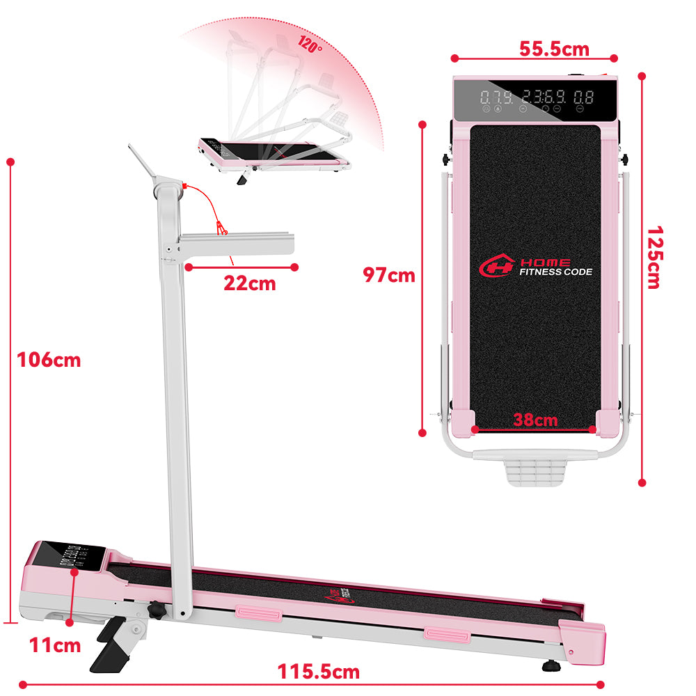 Skladací Behací Pás Q2 Pro s Manuálny Sklon 5 %, Rýchlosť 1–10 km/h (Nová Verzia)