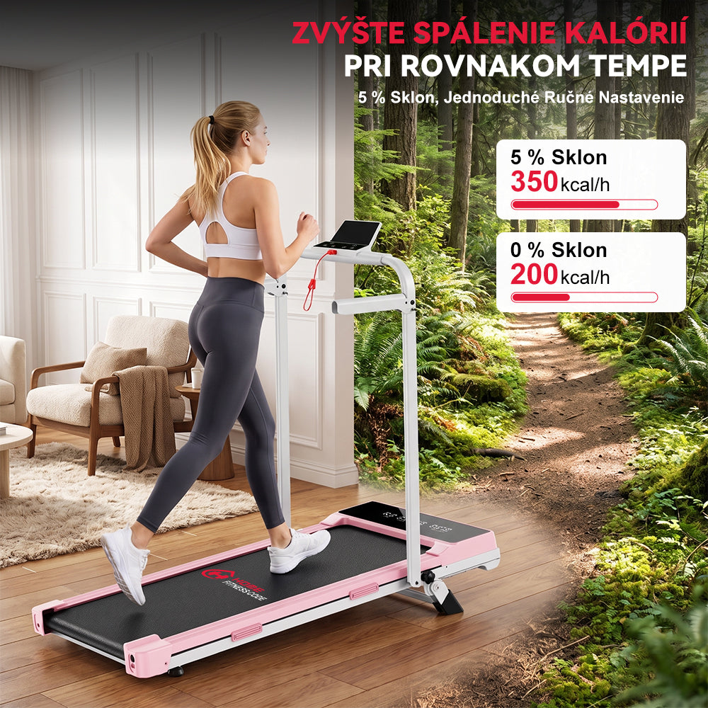 Skladací Behací Pás Q2 Pro s Manuálny Sklon 5 %, Rýchlosť 1–10 km/h (Nová Verzia)