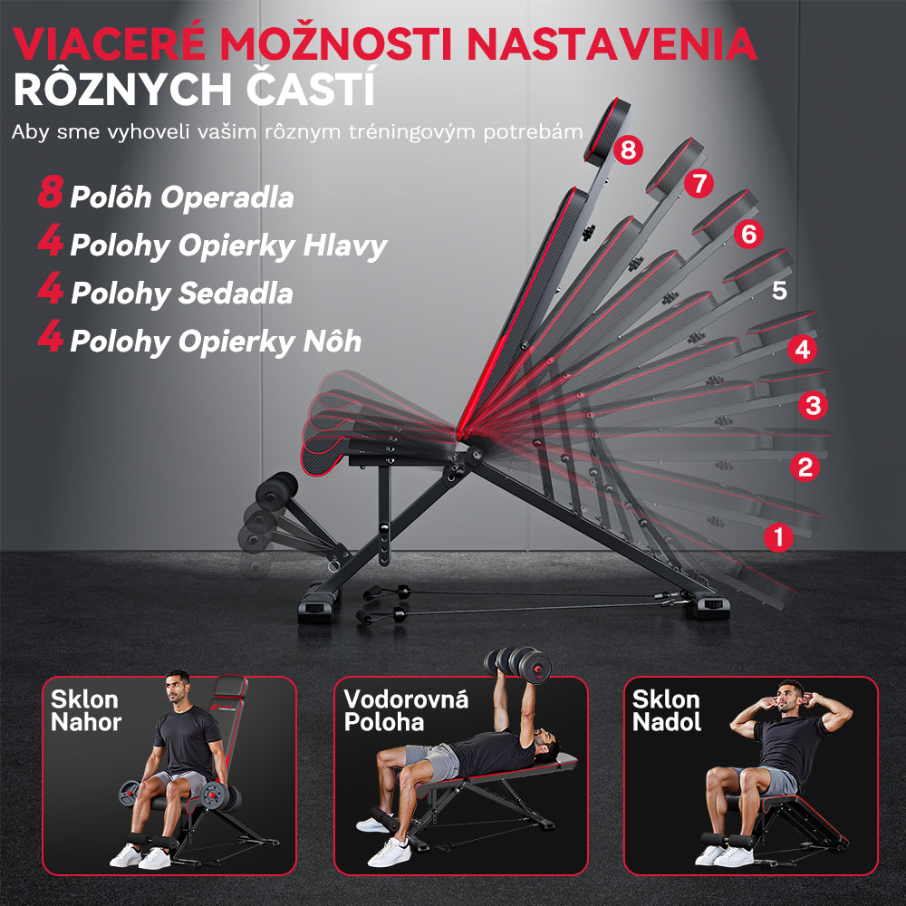 Skladateľná Posilňovacia Lavička C1, Viacero Nastavení